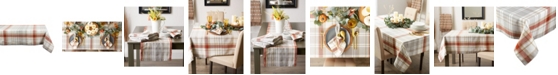 Design Imports Thanksgiving Cozy Picnic, Plaid Tablecloth, 52" x 52"